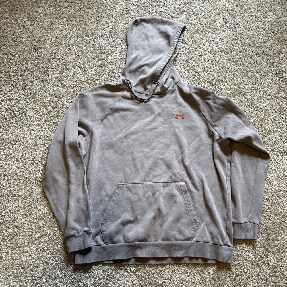 Under Armour Logo Sweatshirt‎ Gray Men's XL Double Sided